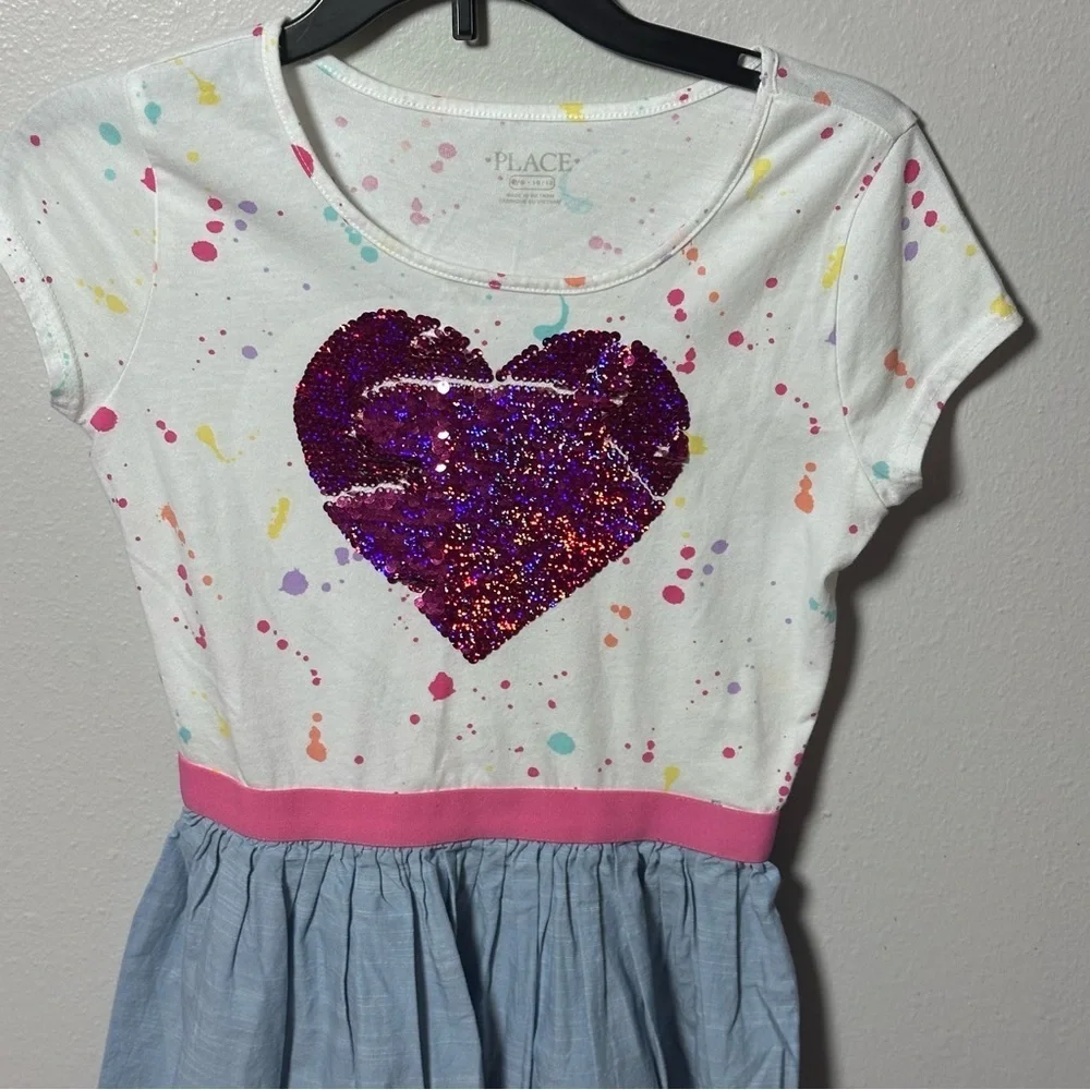 The Children’s Place Denim‎ Chambray Girls Dress size large (10/12)